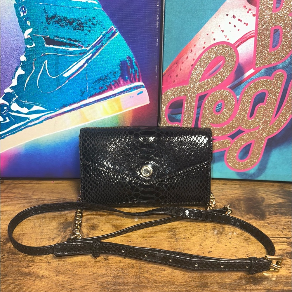 Michael Kors Black Snakeskin Crossbody bag